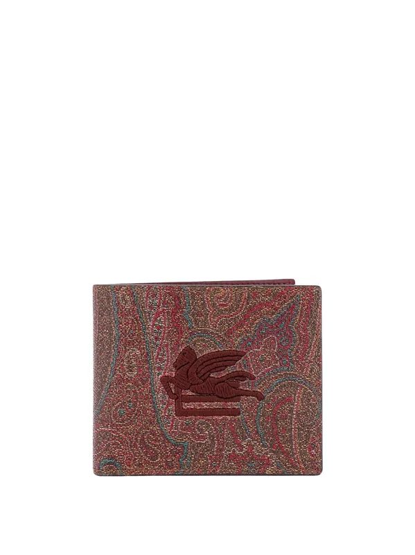 Coated Canvas Wallet With Paisley Motif - Etro