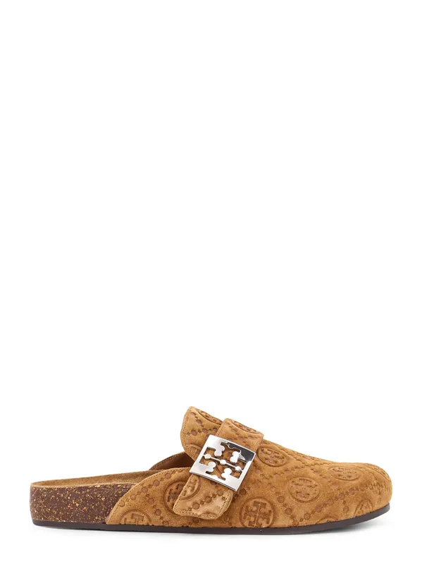 T Monogram Mellow Jacquard Suede Mule - Tory Burch