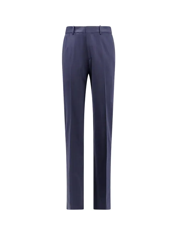 Virgin Wool Slim Trouser - Off-White