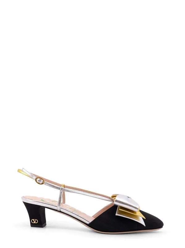 Bowow Moiré Fabric Slingback - Valentino Garavani