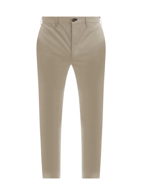 Tight Fit Sustainable Cotton Trouser - Incotex Red