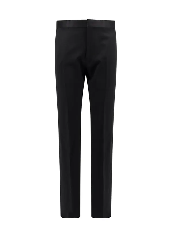 Virgin Wool Trouser With Satin Profiles - Tom Ford