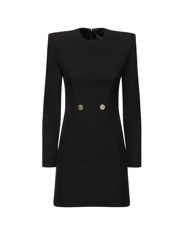 Virgin Wool Mini Dress - Versace