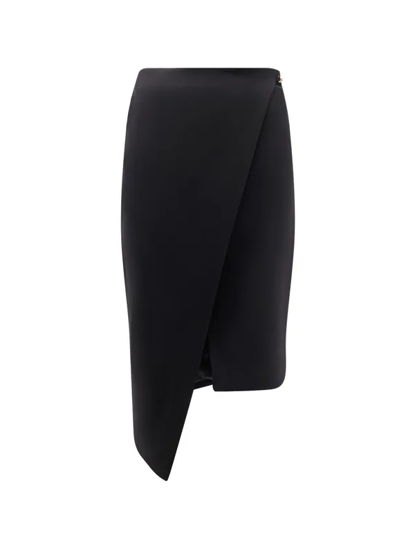 Asymmetrical Viscose And Wool Skirt - Elisabetta Franchi