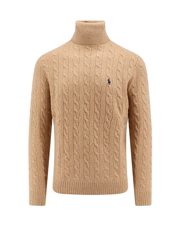 Wool And Cashmere Sweater With Frontal Logo - Polo Ralph Lauren