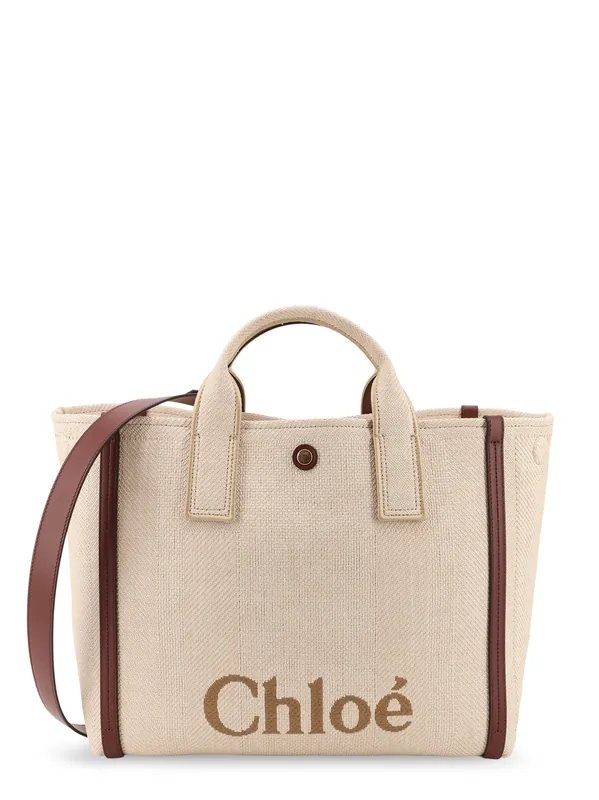 Chloè Carry Canvas Shoulder Bag With Logo Embroidery - Chloé