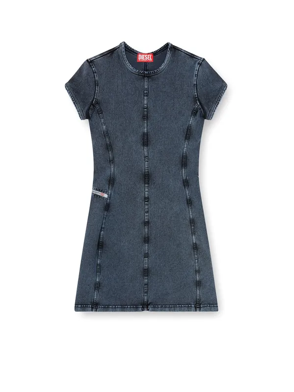 D-Cupsleeves Stretch Cotton Short Dress