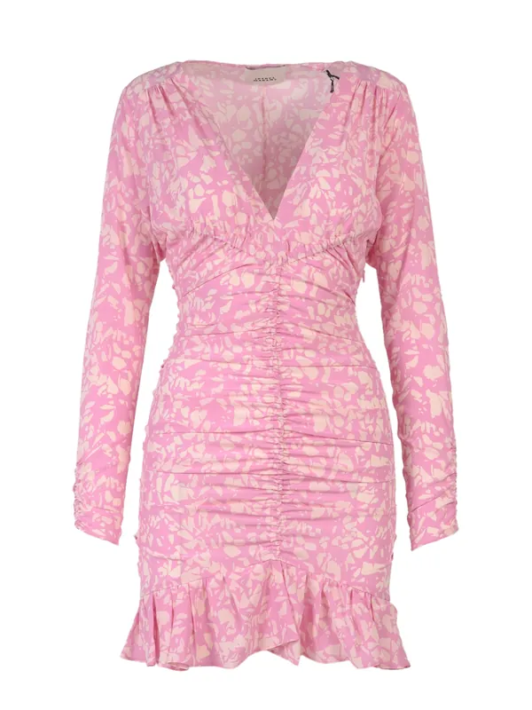 Stretch Silk Dress With All-Over Print