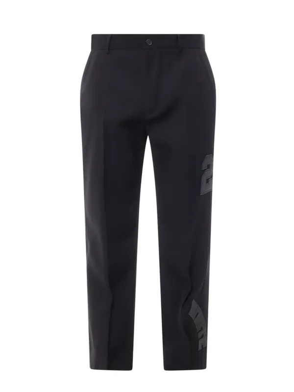 Wool Trouser With 23 And White Patches - Off-White