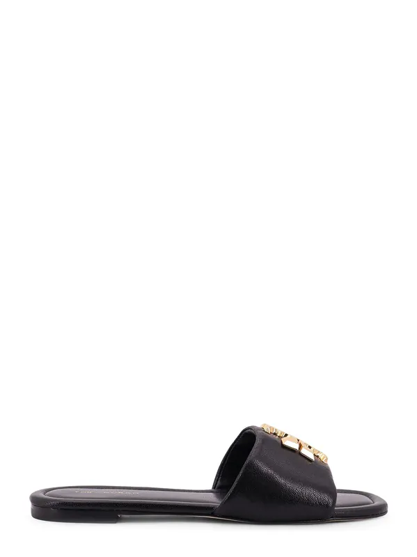 Eleanor Leather Flat Sandals - Tory Burch