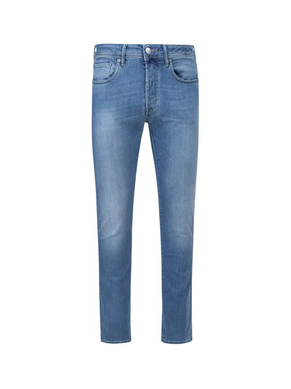 Slim Fit Stretch Cotton Jeans - Incotex Red