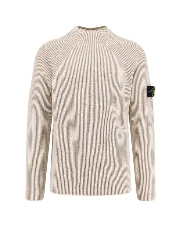 Certified Virgin Wool And Cotton Sweater - Stone Island