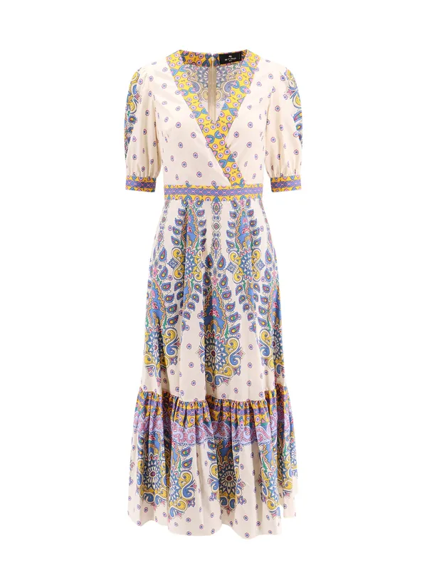 Flounced Cotton Dress - Etro