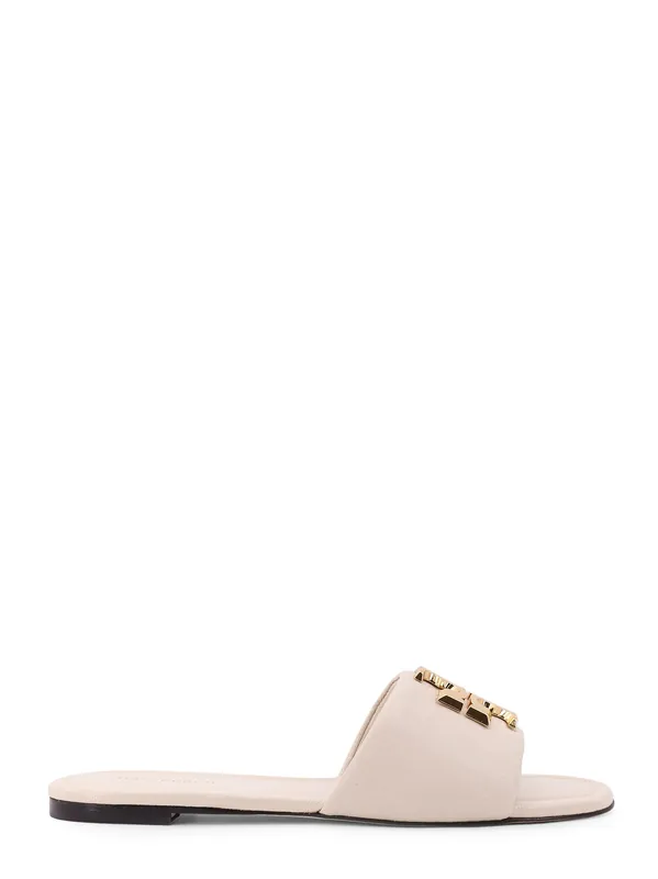 Eleanor Leather Flat Sandals - Tory Burch