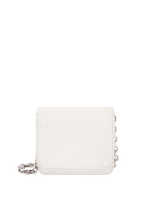 Leather Card Holder With Iconic Stitching - Maison Margiela