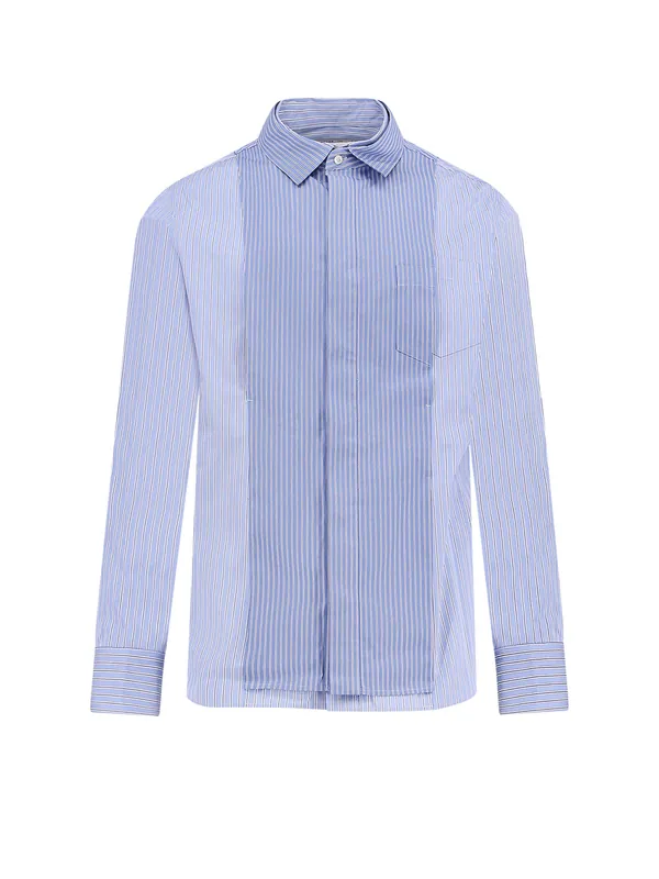 Striped Cotton Popeline Shirt - Sacai