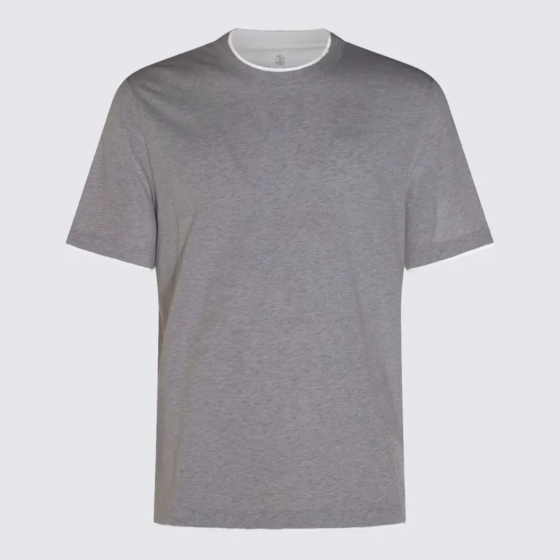 T-Shirts And Polos Grigio Medio + Off White
