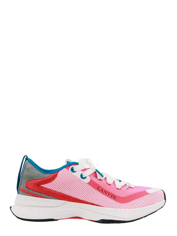 Suede And Nylon Sneakers - Lanvin