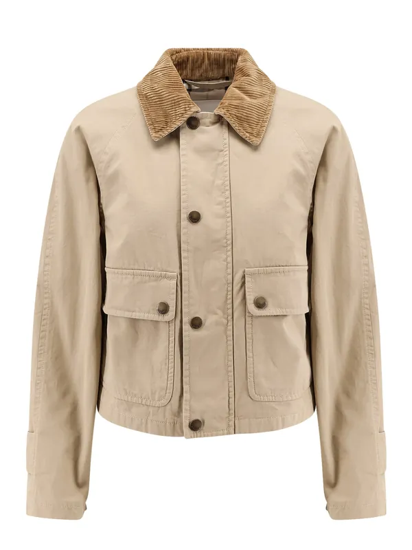 Organic Cotton Jacket With Check Lining - Burberry