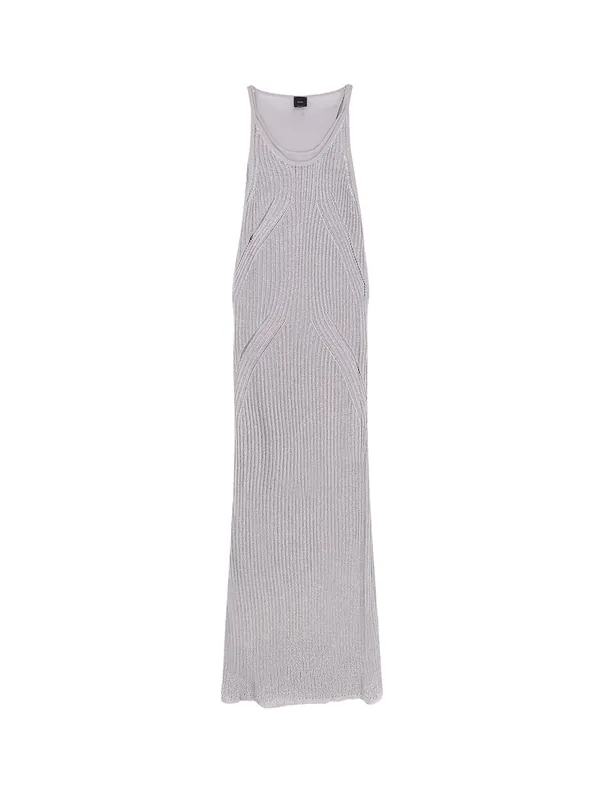 Nelson Viscose And Metallised Fibre Long Dress - Pinko