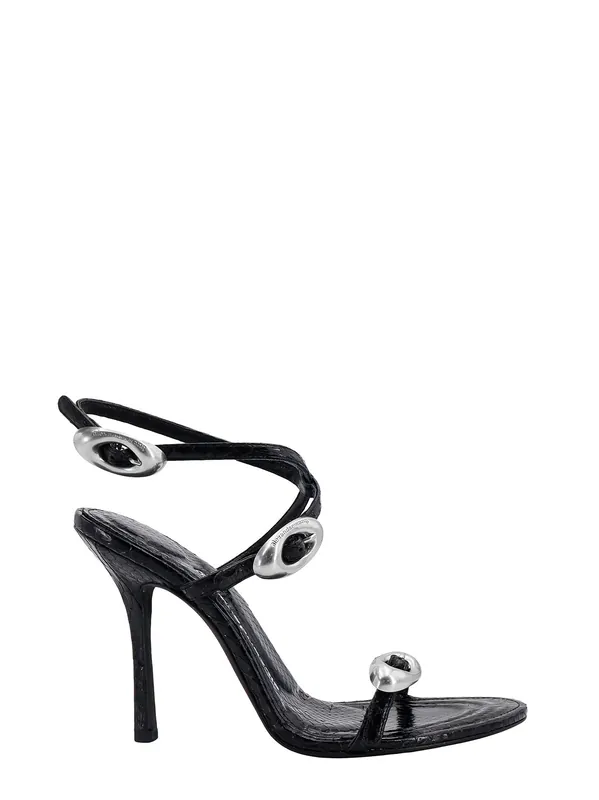 Leather Sandals With Croco Print - Alexander Wang