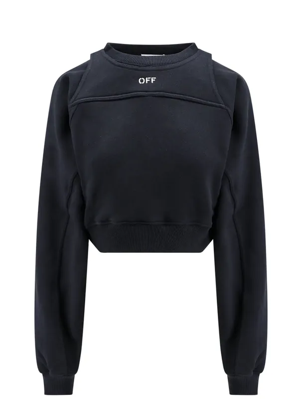 Cotton Sweatshirt With Frontal Logo - Off-White