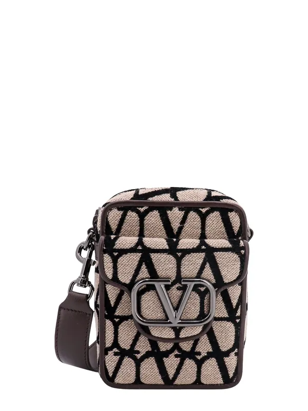 Toile Iconographe Shoulder Bag With Leather Profiles - Valentino Garavani