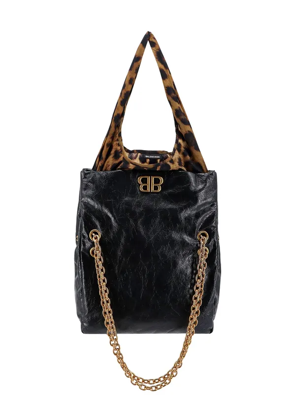 Changeable Leather Shoulder Bag With Animalier Insert - Balenciaga