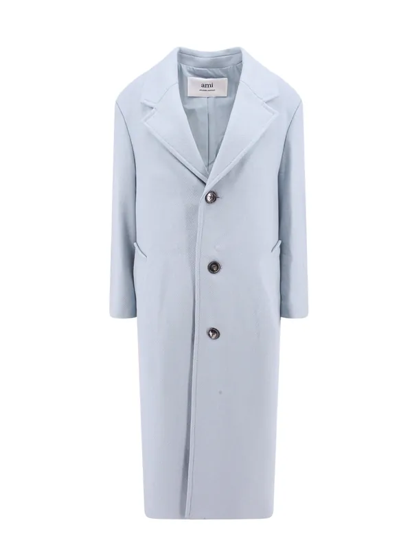 Virgin Wool Coat - Ami Paris