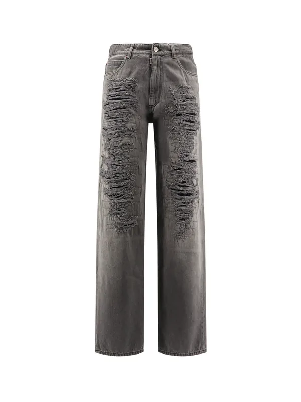 Jeans With Destroyed Effect - MM6 Maison Margiela