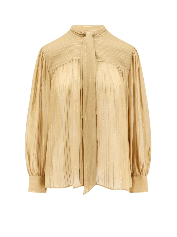 Silk Shirt With Lurex Details - Chloé