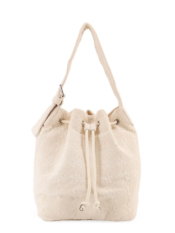 T Monogram Terry Canvas Bucket Bag - Tory Burch