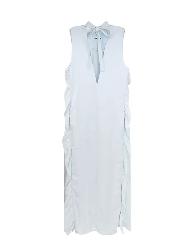Viscose Dress With Lateral Rouches - Jil Sander