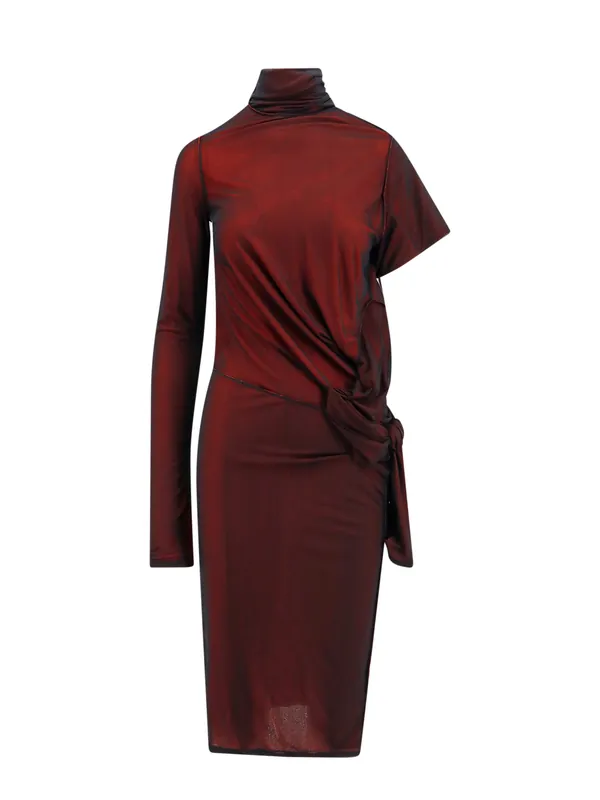 Viscose Dress With Asymmetric Sleeves - Maison Margiela