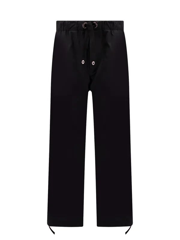Cotton Trouser With Back Embroidered Logo - Versace