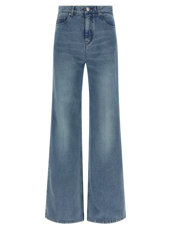 Flared Leg Jeans Light Blue - Ami Paris