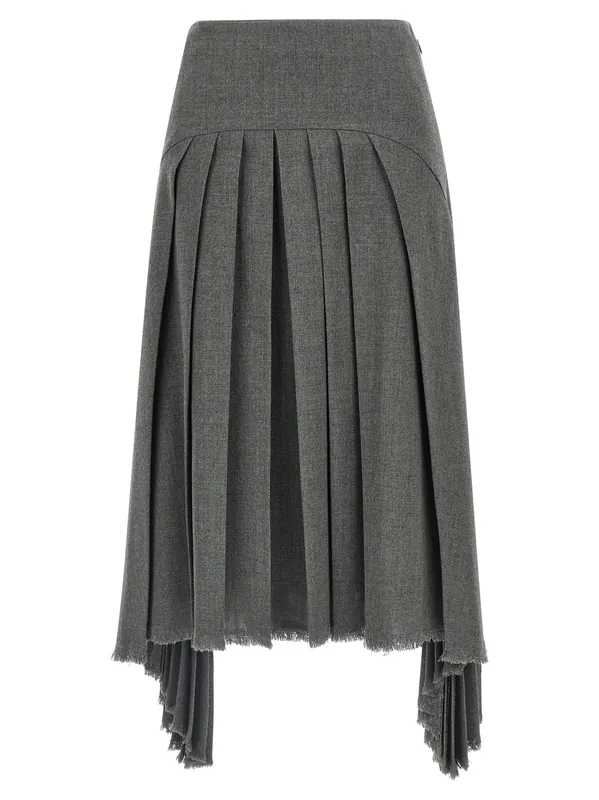 Pleated Skirt Skirts Gray - Jil Sander