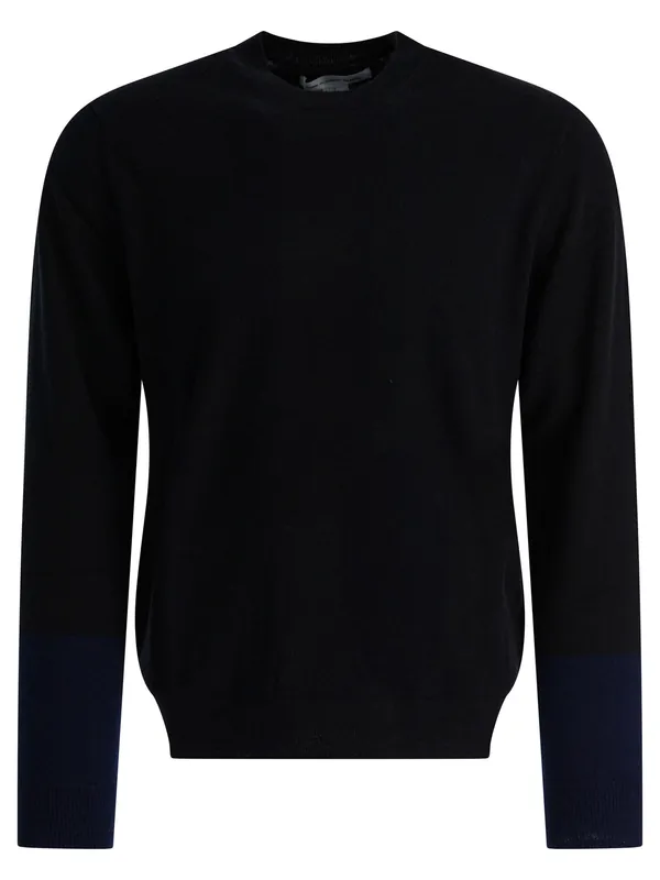 Wool Crew Neck Sweater Knitwear Black - Comme Des GarçOns Forever