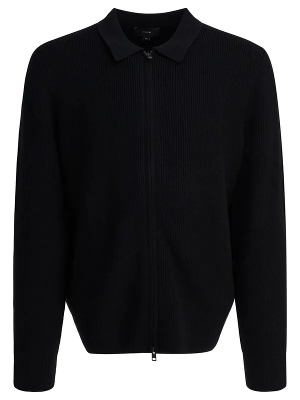 Wool Blend Cardigan Knitwear Black - Vince