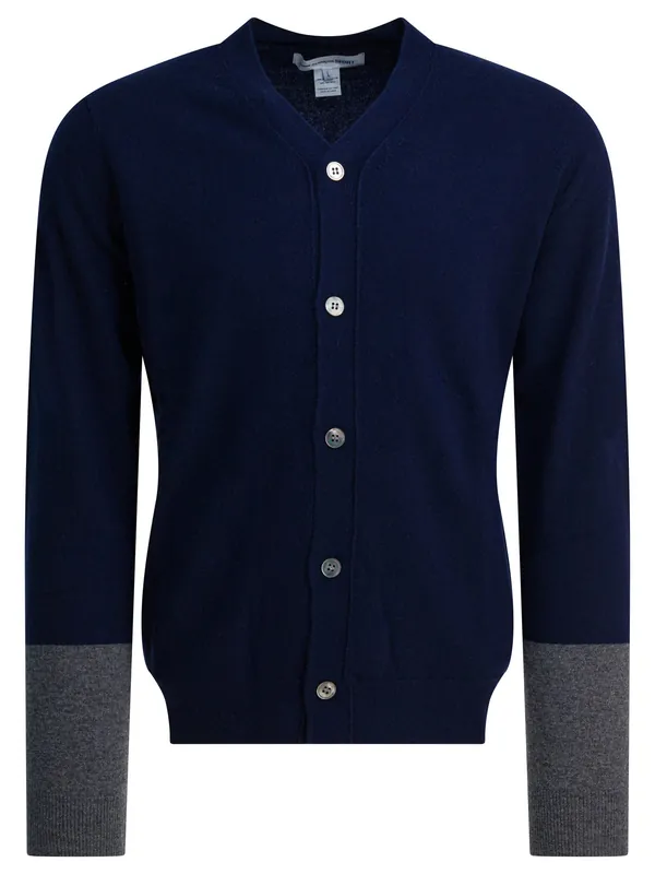 V-Neck Cardigan Knitwear Blue