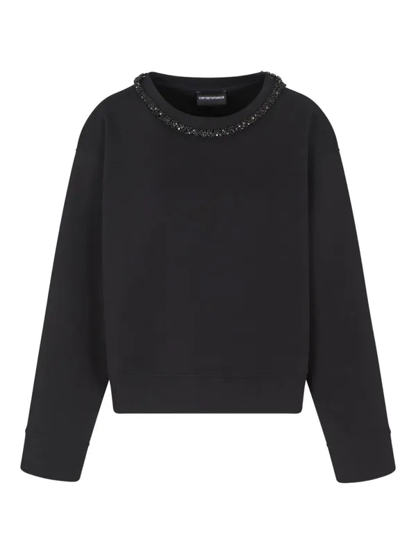 Cotton Crewneck Sweatshirt - Emporio Armani