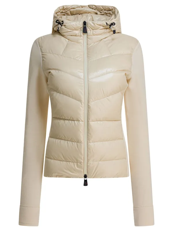 Fleece Sweatshirt With Zipper Sweatshirts Beige - Moncler Grenoble