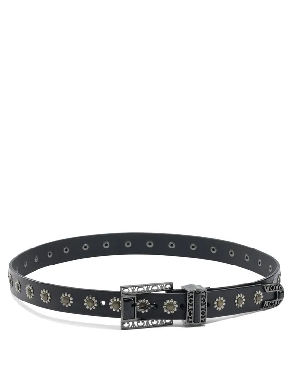 Belt With Embroidery Belts Black - Golden Goose