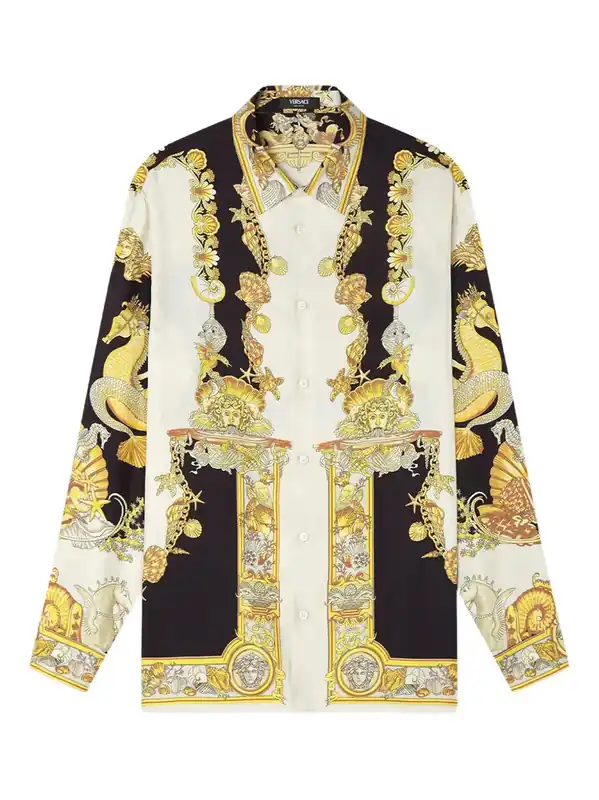 Coral Theatre Silk Shirt - Versace