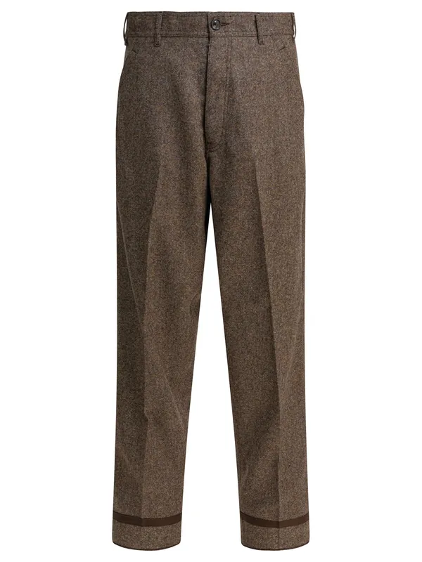 Wool Pants Trousers Brown - Maison Margiela