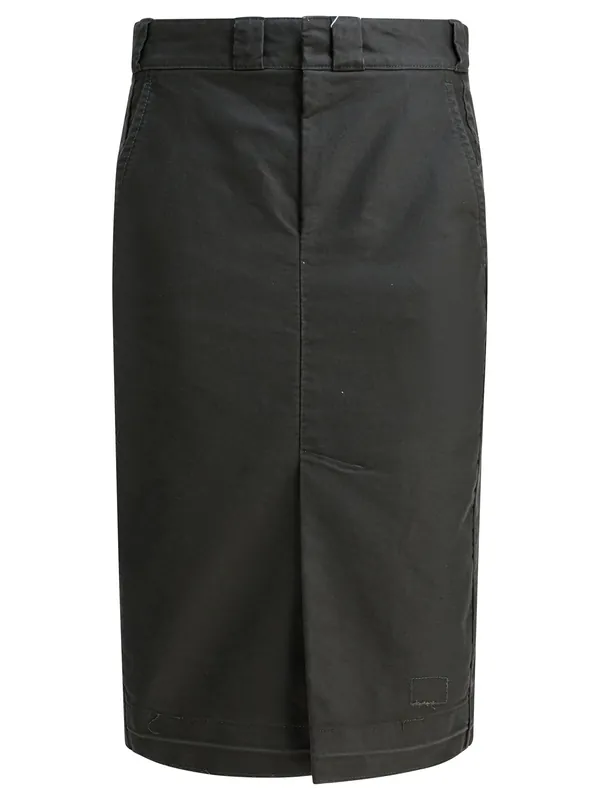 Cotton Midi Skirt Skirts Grey - Maison Margiela