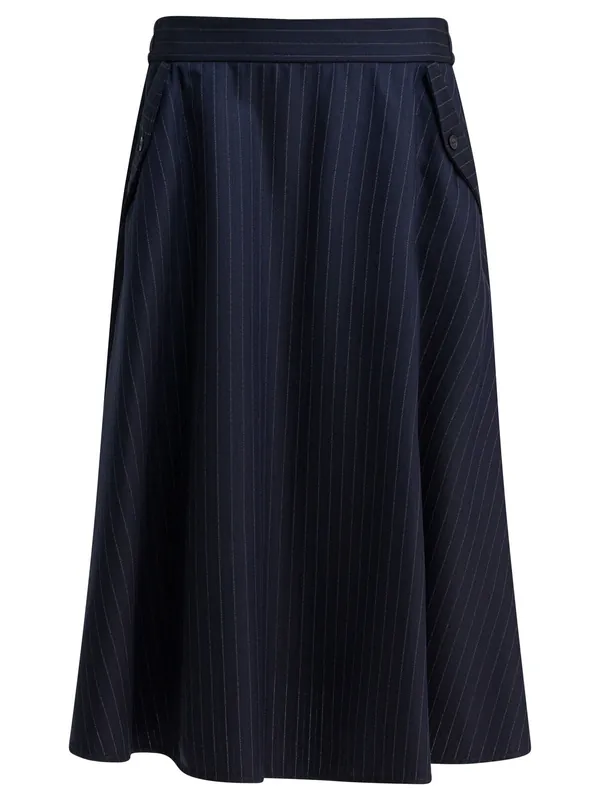 Virgin Wool Skirt Skirts Blue - Golden Goose