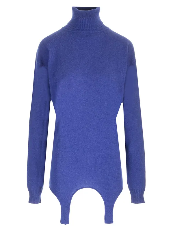 Cashmere Turtleneck Knitwear Blue - Saint Laurent