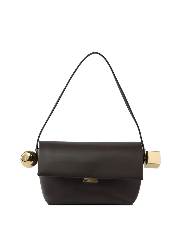 Rond Carré Shoulder Bags Brown - Jacquemus