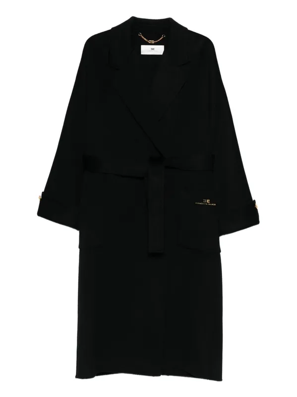 Wool Belted Coat - Elisabetta Franchi